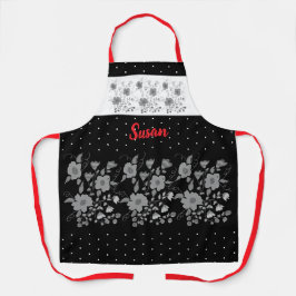 白黒とグレー エプロン