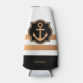 白黒とゴールデンストライプズ ボトルクーラー (正面)