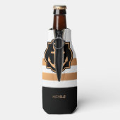 白黒とゴールデンストライプズ ボトルクーラー (ボトル裏面)