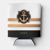 白黒とゴールデンストライプズ 缶クーラー (正面)