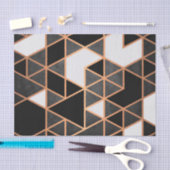 白黒とゴールデンモザイク 薄葉紙 (クラフト)