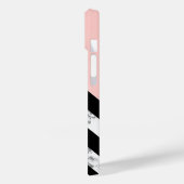 白黒とピンクシェブロン Case-Mate iPhoneケース (裏面 / 左)