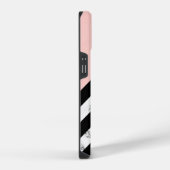 白黒とピンクシェブロン iPhoneケース (右側面)