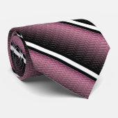 白黒とピンクストライプののネクタイ ネクタイ (ロール)