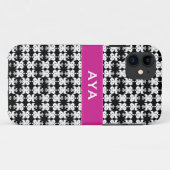 白黒とピンク Case-Mate iPhoneケース (裏面(横))