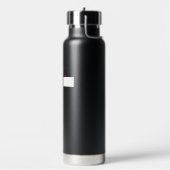 白黒とマゼンタミニマリストのクリスチャン ウォーターボトル (左面)