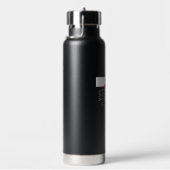 白黒とマゼンタミニマリストのクリスチャン ウォーターボトル (右面)