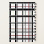 白黒とレッドプレイドプランナー プランナー手帳 (裏面)