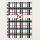 白黒とレッドプレイドプランナー プランナー手帳 (正面)