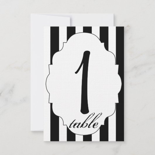 白黒とレッドローズ結婚のテーブル番号 招待状 (正面)