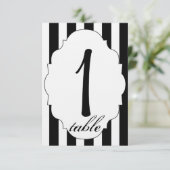 白黒とレッドローズ結婚のテーブル番号 招待状 (スタンド正面)