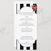 白黒とレッドローズ結婚のメニュー メニュー (正面/裏面)