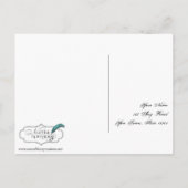 白黒とレッドローズRSVPポストカード インビテーションポストカード (裏面)