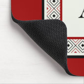 白黒とワインカスタムマウスパッド マウスパッド (コーナー)