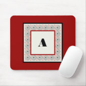 白黒とワインカスタムマウスパッド マウスパッド (マウス)