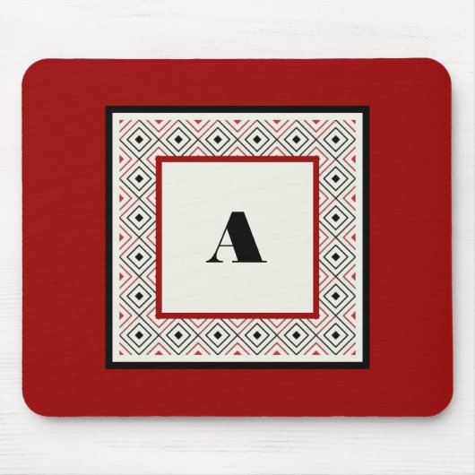 白黒とワインカスタムマウスパッド マウスパッド (正面)