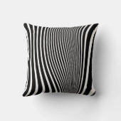 白黒と曲率のゼブラフェイクプリント クッション (裏面)