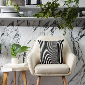 白黒と曲率のゼブラフェイクプリント クッション