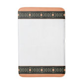 白黒と桃 バスマット (正面縦)