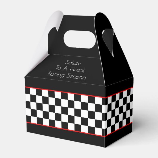 白黒と赤いトークンボックスデザイン フェイバーボックス (正面サイド)