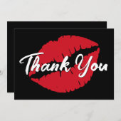 白黒と赤い唇 サンキューカード (正面/裏面)