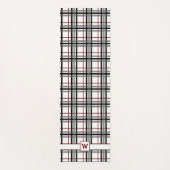 白黒と赤い格子模様ヨガマット ヨガマット (正面)