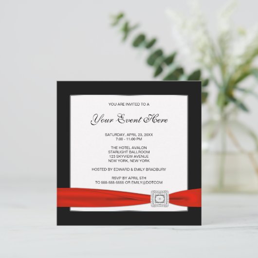 白黒と赤すべての行事 招待状 (スタンド正面)