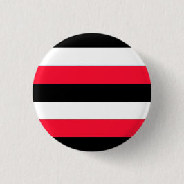 白黒と赤のストライプ 缶バッジ