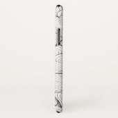 白黒と赤タマネギハートパターン Case-Mate iPhoneケース (裏面/右)