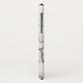 白黒と赤タマネギハートパターン Case-Mate iPhoneケース (裏面/左)