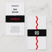 白黒と赤 名刺 (正面/裏面)