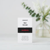 白黒と赤 名刺 (スタンド正面)