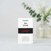 白黒と赤 名刺 (スタンド正面)