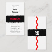 白黒と赤 名刺 (正面/裏面)