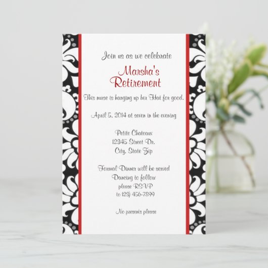 白黒と赤 招待状 (スタンド正面)