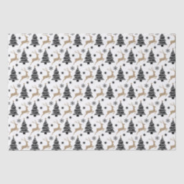 白黒と金ゴールドのパタ男らしーン 薄葉紙