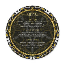 白黒と金ゴールドの結婚ジオメトリの丸