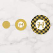 白黒と金ゴールドエレガント美学 コンフェッティ (正面)