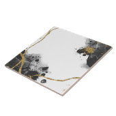 白黒と金ゴールドグリッター タイル (側面)