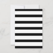 白黒と金ゴールドストライプウェディングRsvp 出欠カード (裏面)