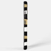 白黒と金ゴールドモダンゼブラパターン SAMSUNG GALAXYケース (右側面)