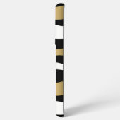 白黒と金ゴールドモダンゼブラパターン SAMSUNG GALAXYケース (左側面)