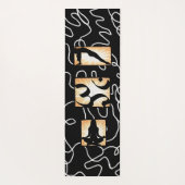 白黒と金ゴールドヨガと瞑想マット ヨガマット (裏面)