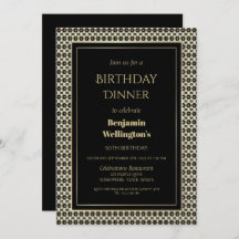 白黒と金ゴールド50th誕生日ディナー