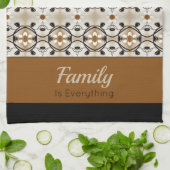 白黒と金ゴールド キッチンタオル (折り畳み)