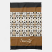 白黒と金ゴールド キッチンタオル (縦)