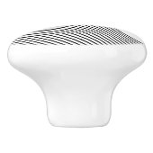 白黒と黄色の幾何学的シンプルアート セラミックノブ (側面)