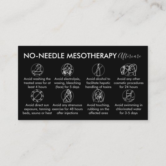 白黒なし針療法アフターケア 名刺 (裏面)