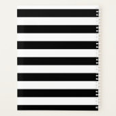 白黒にピンクのフラミンゴストライプの プランナー手帳 (裏面)