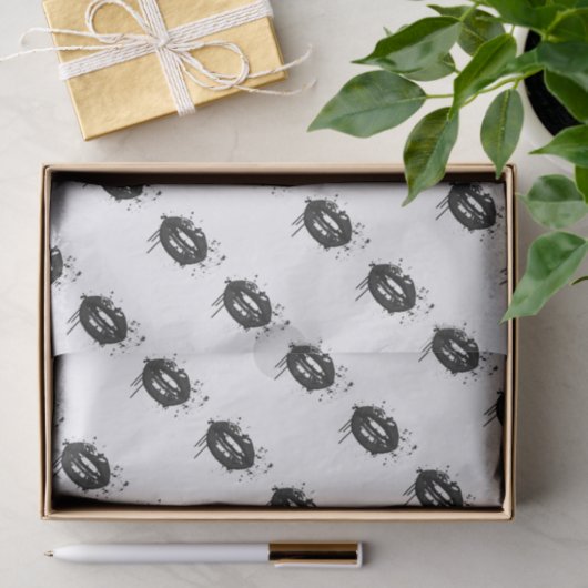 白黒にファッションの唇のギフト包むこと 薄葉紙 (ギフト)